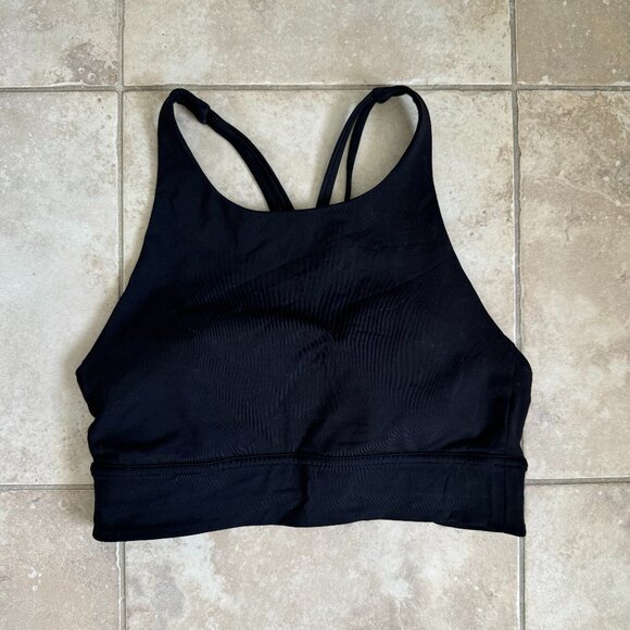 Lululemon Ride & Reflect Black Sports Bra - Size 6 - Picture 5 of 6